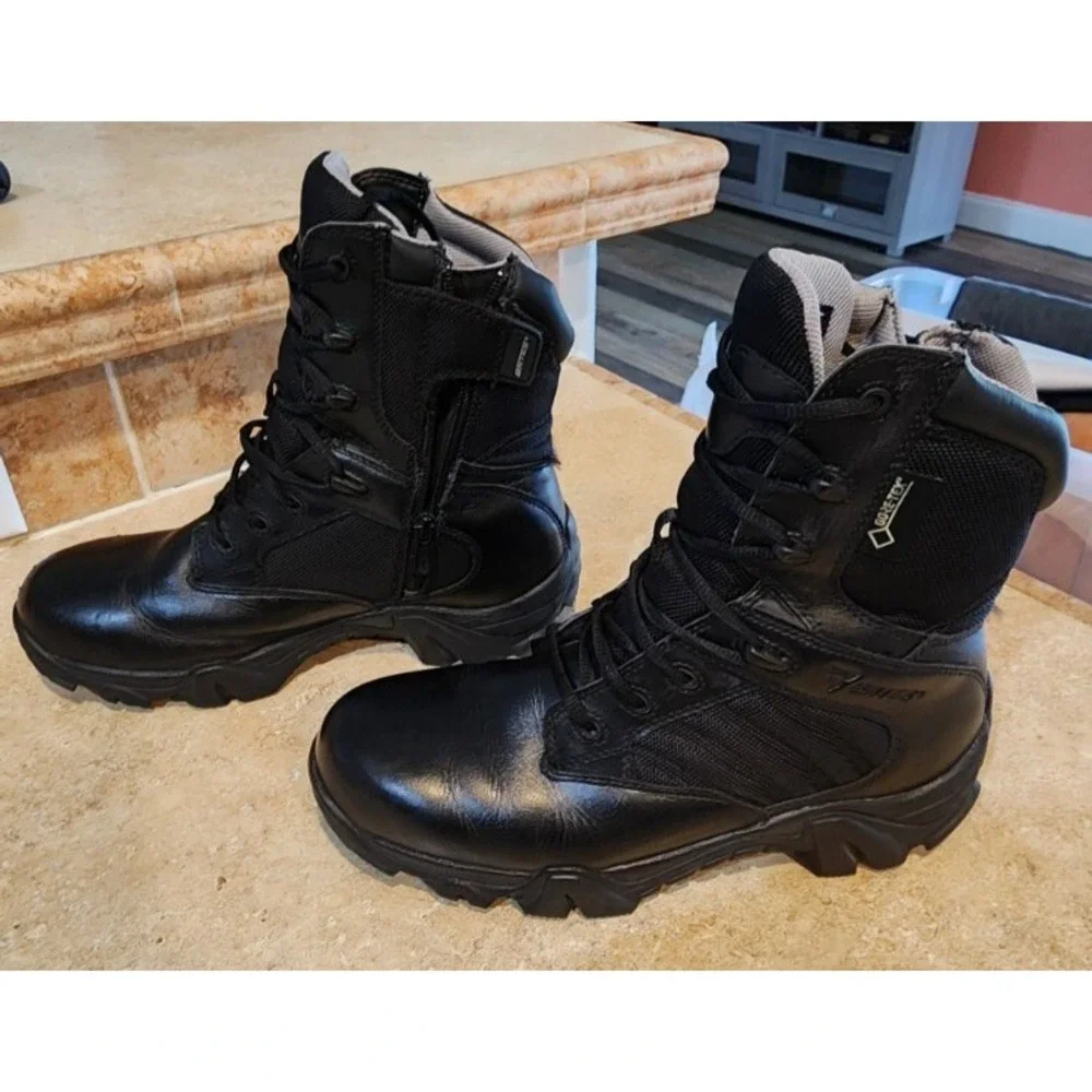 BATES TACTICAL BOOTS MENS 9‎ BLACK GX-8 GORETEX WITH SIDE ZIP